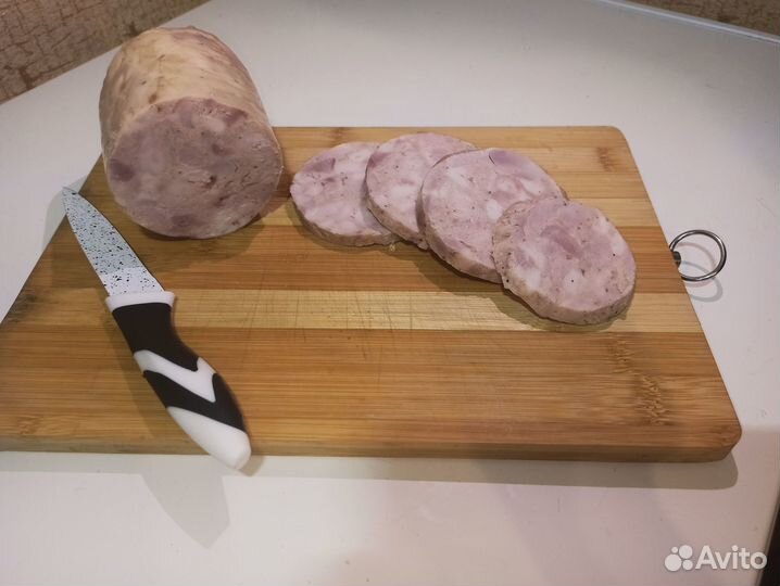 Домашняя колбаса копченая