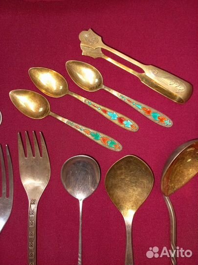Столовые приборы СССР и царизм, серебро
