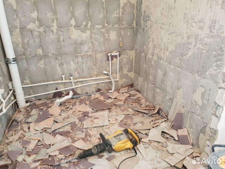 Демонтаж пола, стен.Вывоз мусора. Снос построек