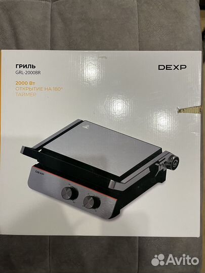 Электрогриль Dexp grl 2000br серебристый