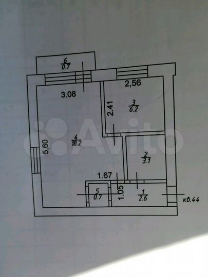 1-к. квартира, 31 м², 3/4 эт.