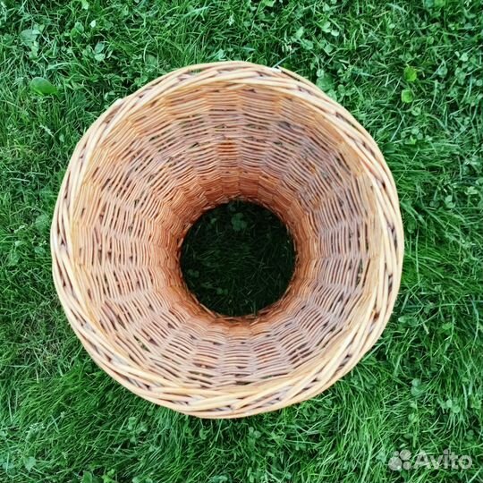 Ваза напольная плетёная из лозы кашпо для цветов