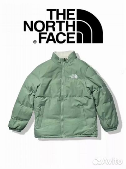 Куртка барашек The north face зеленая