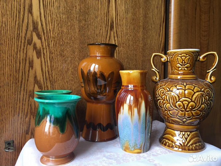 Керамические вазы и горшки времён СССР