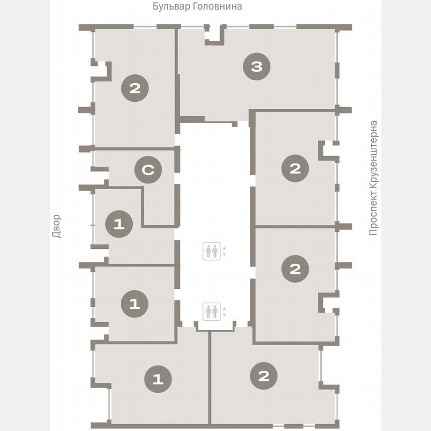 1-к. квартира, 69,9 м², 11/16 эт.