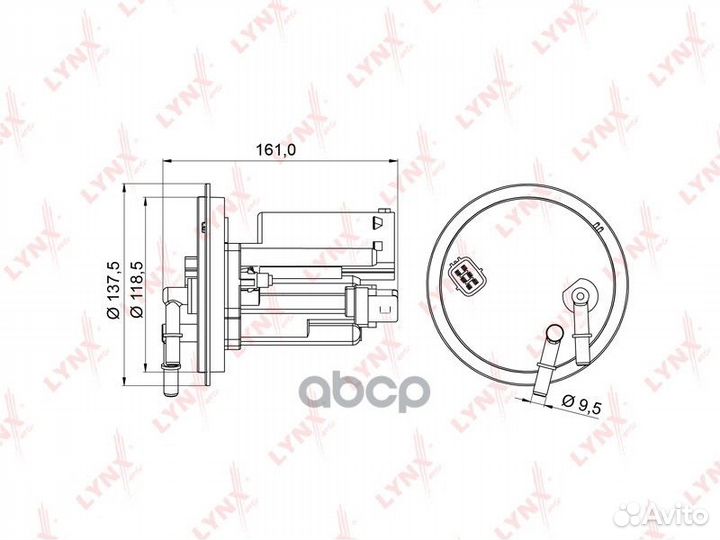 Фильтр топливный LF977M lynxauto