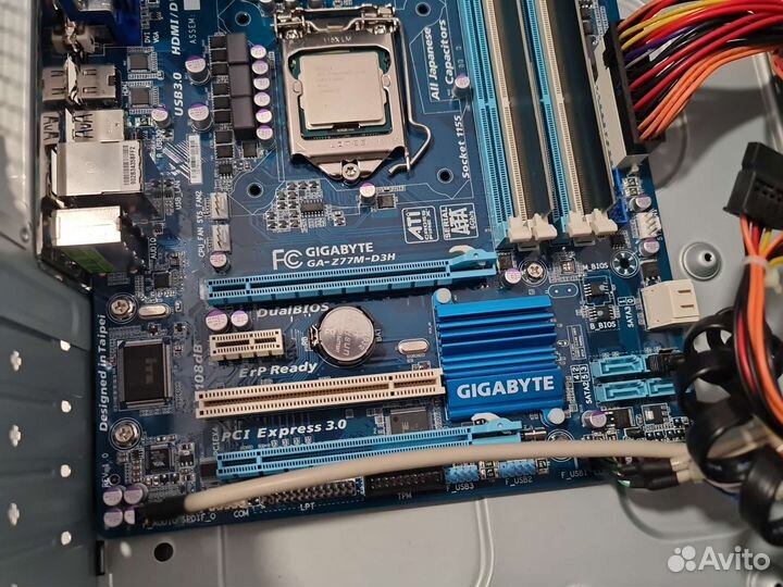 Мат плата gigabyte GA-Z77M-D3H 1155 с Гарантией
