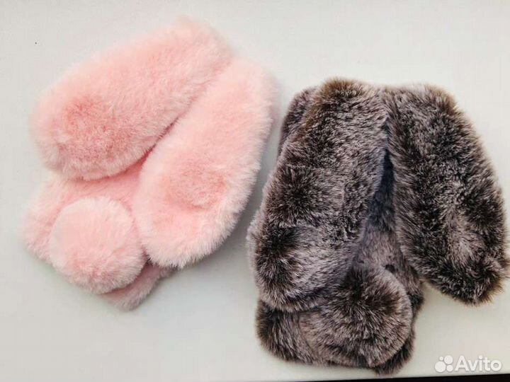 Роскошный пушистый меховой чехол на iPhone