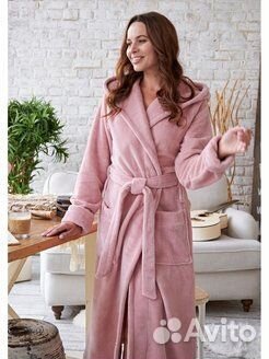 Халат банный домашний с капюшоном идея подарка