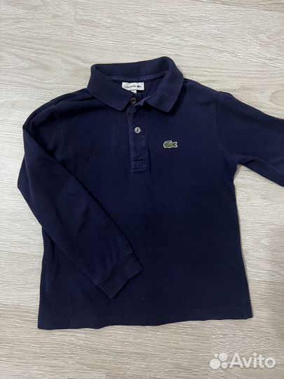 Поло лонгслив рубашка lacoste 110-116