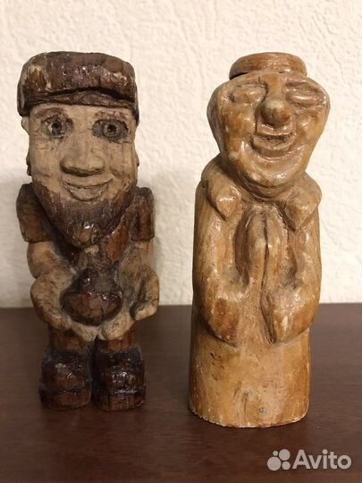 Деревянные интерьерные фигурки винтаж