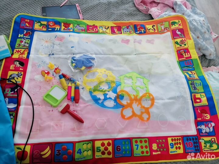 Развивающий коврик рисование водой