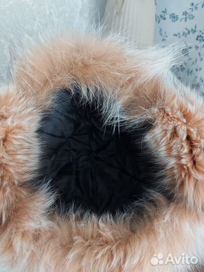 Шапка зимняя кожаная женская