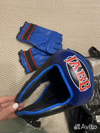 Шлем и перчатки jabb XL для единоборств