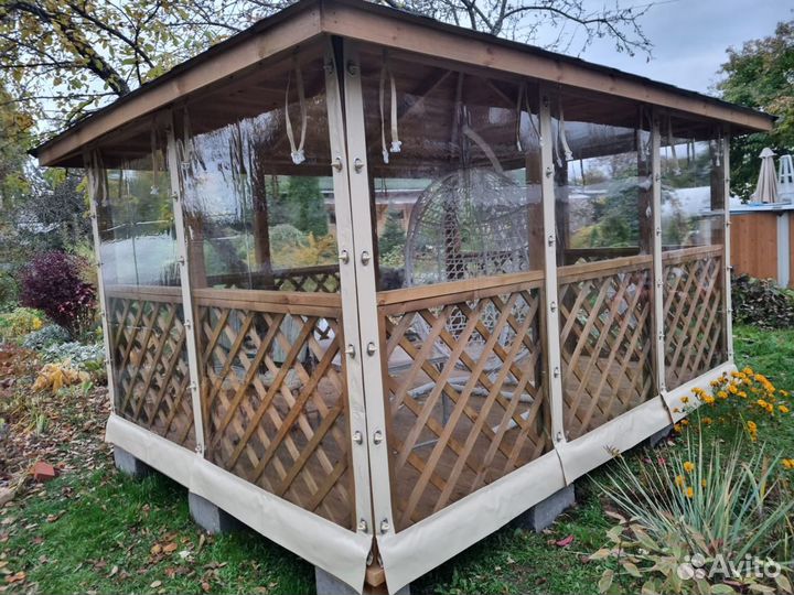 Мягкие окна для кафе летней веранды