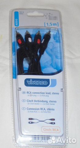 Стереофонический шнур Vivanco 41012 2RCA - 2RCA