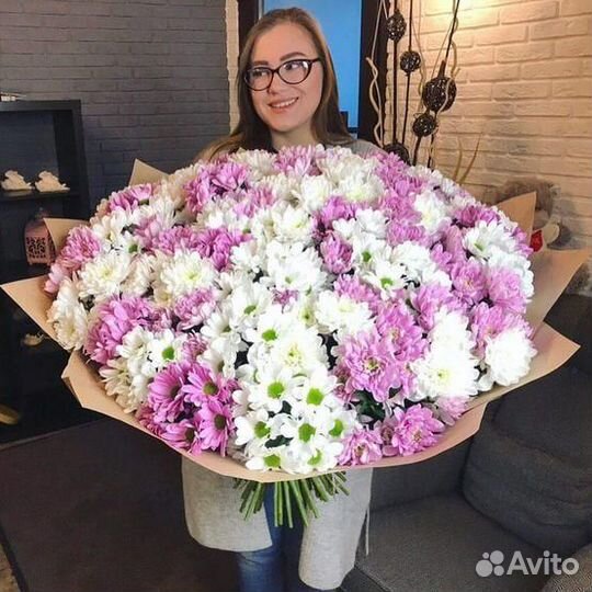 Букет из 51 кустовых хризантем Владимир