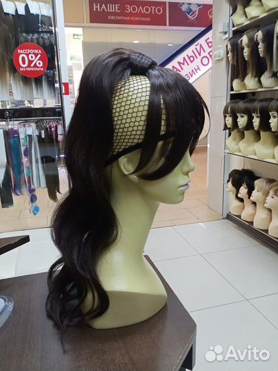 Шиньон хвост с челкой