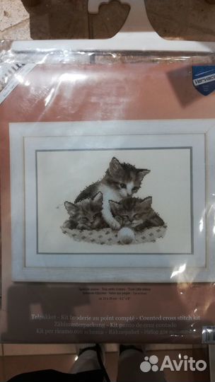 Набор для вышивания крестом vervaco котята