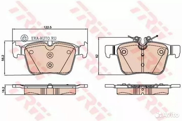 TRW GDB2071 Колодки задние mercedes W205 1.8-2.2 1