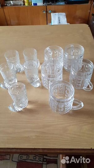 Вазы хрустальные, рюмки, кувшин СССР