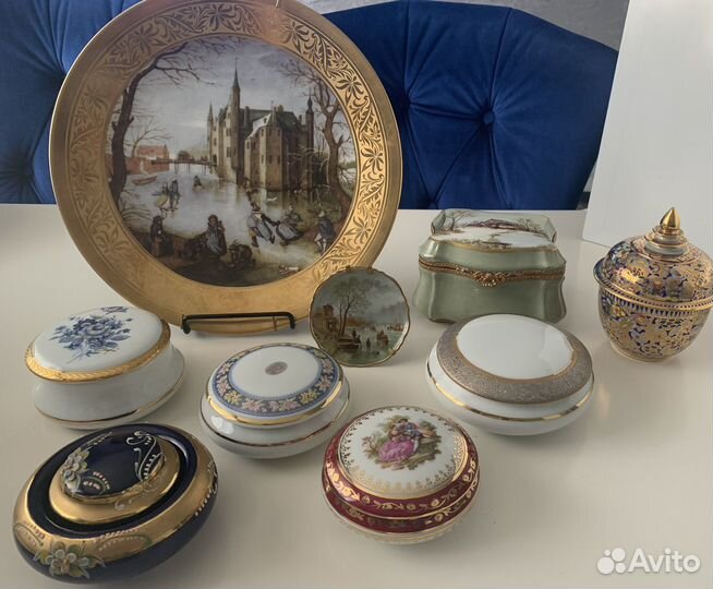 Шкатулка шкатулки фарфор Лимож германия