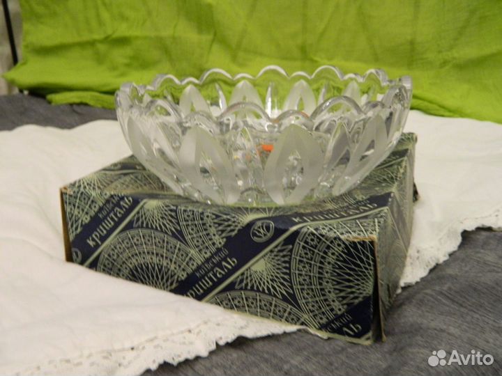 Ваза хрустальная СССР салатник