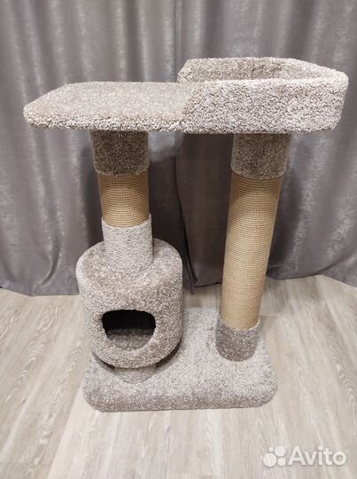 Шикарный домик с когтеточкой ручной работы