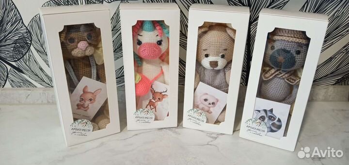 Вязаная игрушка собачка