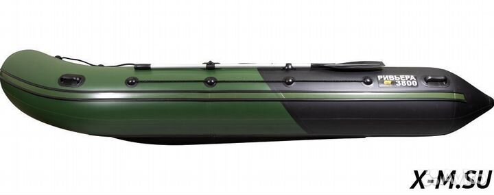 Надувная лодка Ривьера Максима 3800 ск зелено-черн
