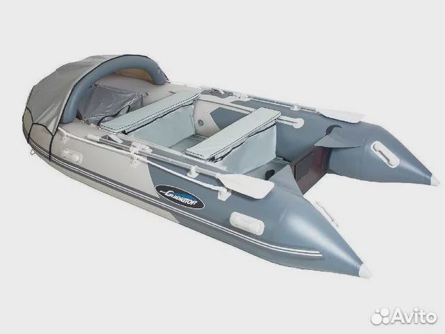 Надувная лодка gladiator D450AL светло/темносерая