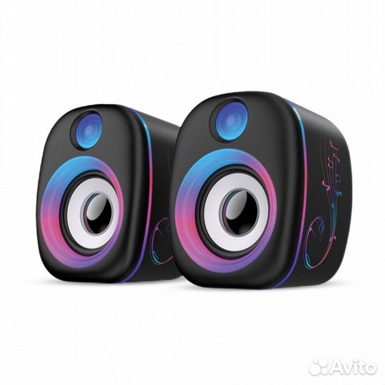 Компьютерные колонки 6 Вт, RGB-подсветка, USB