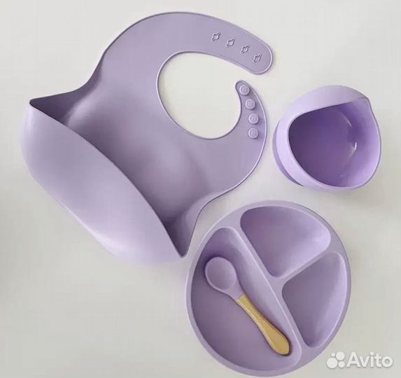 Набор детской силиконовой посуды