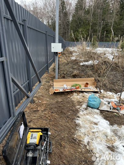 Трубостойка 7 метров. Подключение электричества