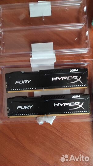 Память ddr4 hyperx fury 8gb(4gbx2шт)