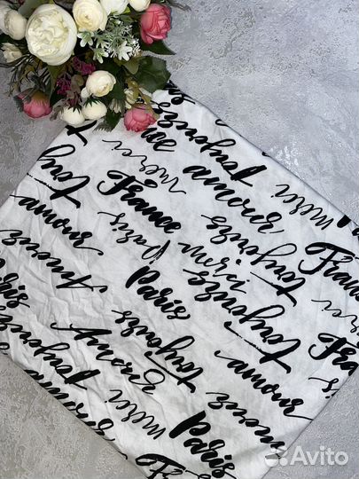 Ткань трикотаж кулирка с набивкой