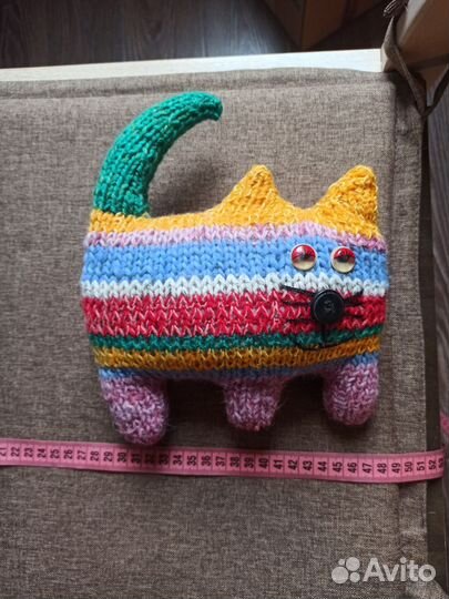 Кот вязаная игрушка