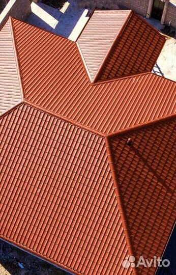 Металлочерепица терракотлвая(морковная матовая)