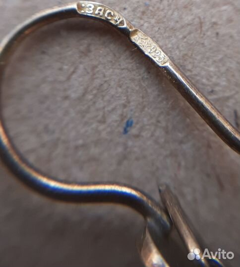 Серьги СССР 925пр Чернь
