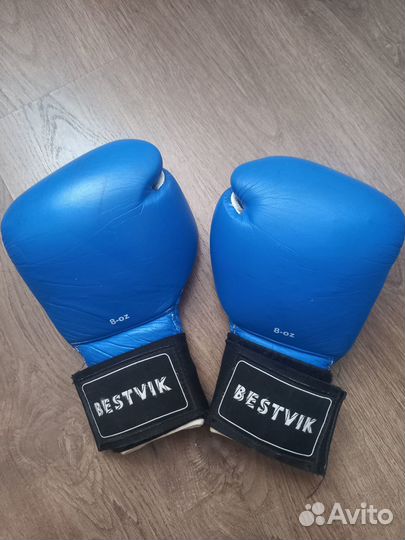 Перчатки боксерские bestvik 8-OZ бу