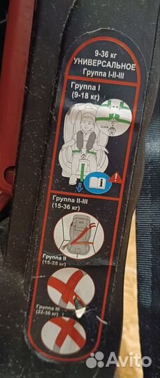 Детское автокресло isofix 1-3