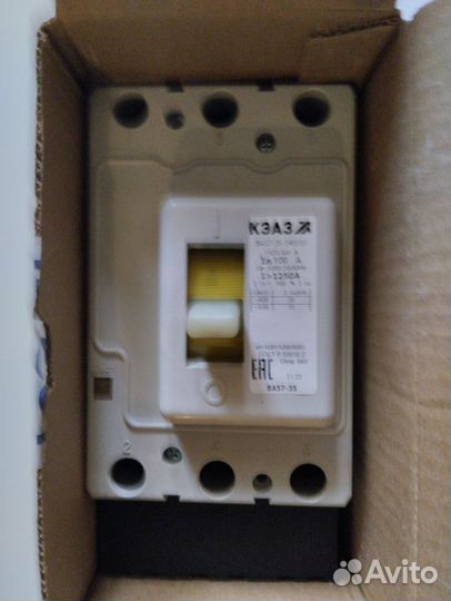 Выключатель автоматический кэаз 100А