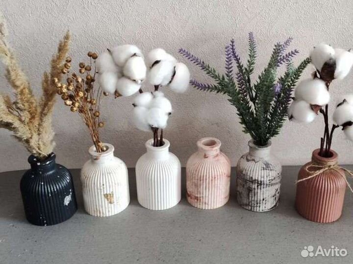 Вазы, кашпо из гипса и бетона ручной работы