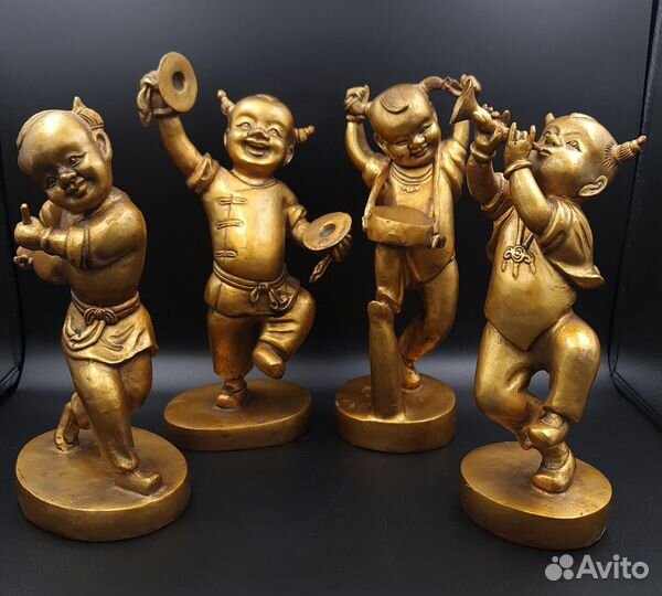 Статуэтки дети. Старый Китай. Бронза. Фен-шуй