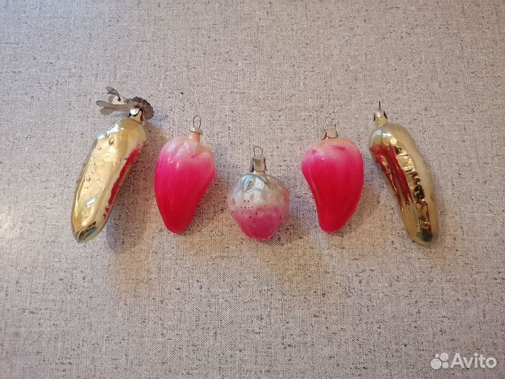 Ёлочные игрушки стекло СССР