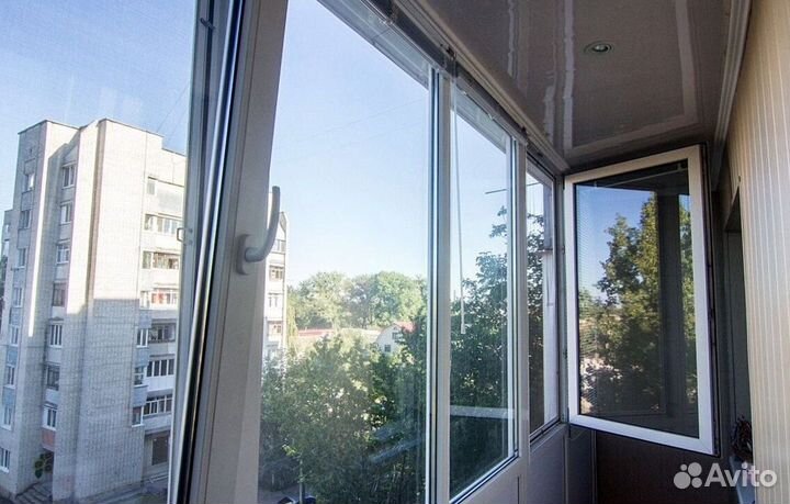 Остекление балконов и лоджий в рассрочку W5056