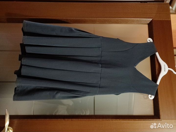 Сарафан школьный серый