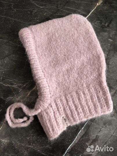 Детский вязаный капор из шерсти альпака