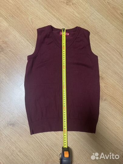 Жилет бордовый школьный 140