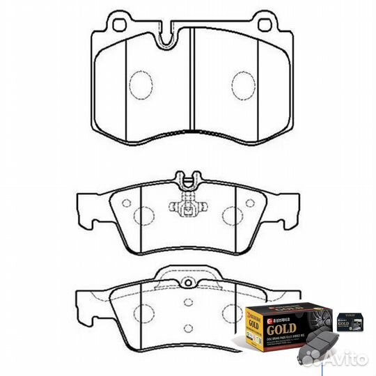Колодки тормозные Перед. и Задн. HSB MB W-221